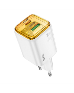 Зарядний пристрій Hoco N53 Monsoon PD30W+QC3.0 (1USB-A/1C) Білий (White)