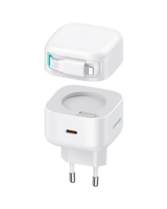 Зарядний пристрій Usams US-CC209 GaN With Lightning Magnetic 35W (USB-C) Білий (White)