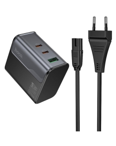 Зарядний пристрій Hoco CS76A Star Speed PD70W (1USB-A/2C) Чорний (Midnight Black)