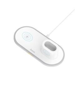 Зарядний пристрій бездротовий Hoco CW21 3in1 Білий (White)