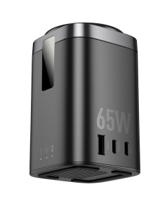 Зарядний пристрій бездротовий Hoco CQ20A Clever 6in1 PD65W Чорний (Black)