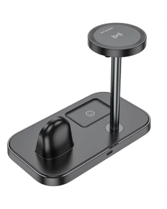Зарядний пристрій бездротовий Borofone BQ29 Feliz 3in1 Чорний (Black)