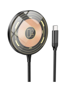 Зарядний пристрій бездротовий Hoco CW45 Discovery Edition 3-in-1 Чорний (Black)