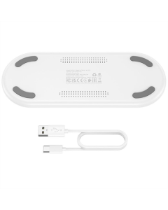 Зарядний пристрій бездротовий Borofone BQ19 3in1 Білий (White)
