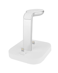 Зарядний пристрій бездротовий Hoco CW43 Graceful 3-in-1 Білий (White)