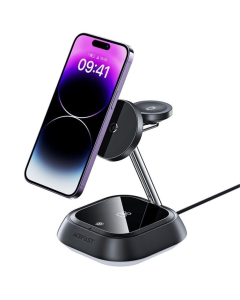 Зарядний пристрій бездротовий Acefast E16 desktop 3-in-1 Чорна (Black)