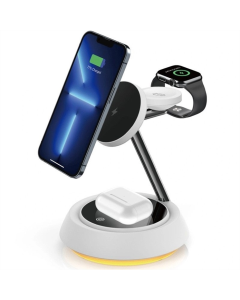 Зарядний пристрій бездротовий WIWU Wi-W002 3 in 1 wireless charger Білий (White)