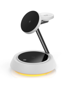 Зарядний пристрій бездротовий WIWU Wi-W002 3 in 1 wireless charger Білий (White)