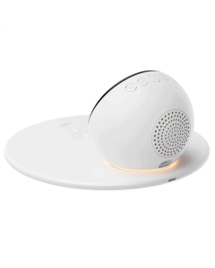 Зарядний пристрій бездротовий WIWU Wi-W017 15W Wireless Charger+Digital Alarm+Bluetooth Speaker Білий (White)