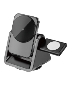 Зарядний пристрій бездротовий WIWU Wi-W018 3 in 1 wireless charger Сірий (Grey)