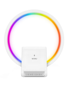 Зарядний пристрій бездротовий WIWU Wi-W021 2 in 1 Wireless Charger+Bluetooth Speaker Білий (White)