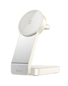 Зарядний пристрій бездротовий Hoco CQ3 Motorcycle 3in1 Білий (Milky White)