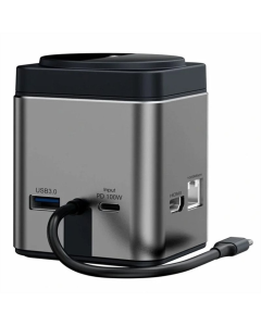 Зарядний пристрій бездротовий + HUB WIWU Wi-W025 Cube 9in1 USB-C Сірий (Gray)