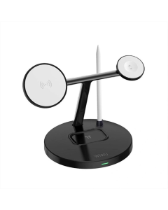 Зарядний пристрій бездротовий WIWU Wi-W032 Magnetic 4 in 1 Cableless Charger Чорний (Black)