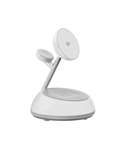 Зарядний пристрій бездротовий WIWU Wi-W036 Aurora 3 in 1 wireless charger Білий (White)