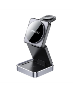 Зарядний пристрій бездротовий Acefast E20 desktop 3-in-1 Чорний (Black)