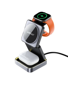 Зарядний пристрій бездротовий Acefast E20 desktop 3-in-1 Чорний (Black)