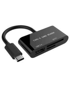 Картридер Gembird UHB-CR3-02 USB Type-C Черный (Black)