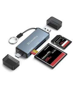 Картридер ColorWay 3-в-1 серый (CW-CR-01) Черный (Black)