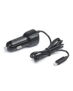 Автомобильное зарядное устройство REAL-EL CA-17 (2USB, 2.1A) + кабель Lightning Черный (Black)