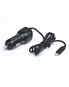 Автомобильное зарядное устройство REAL-EL CA-17 (2USB, 2.1A) + кабель Lightning Черный (Black)