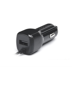 Автомобильное зарядное устройство REAL-EL CA-17 (2USB, 2.1A) + кабель Lightning Черный (Black)