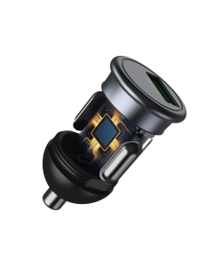 Автомобільний зарядний пристрій XO CC46 (USB, 3A) (6920680827343) Сірий (Gray)