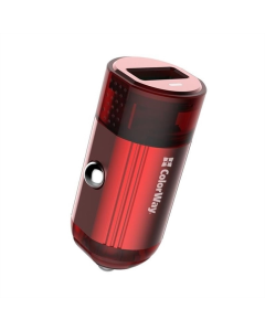 Автомобільний зарядний пристрій ColorWay (1USBх3А) QC3.0 (CW-CHA012Q-RD) Червоний (Red)