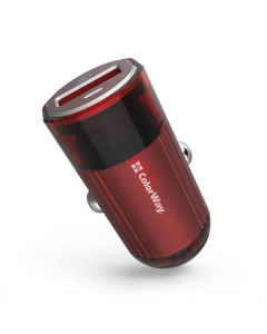 Автомобільний зарядний пристрій ColorWay (1USBх3А) QC3.0 (CW-CHA012Q-RD) Червоний (Red)
