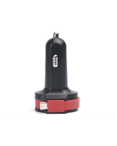 Автомобільний зарядний пристрій REAL-EL CA-35 (3USBx3.4A) + кабель microUSB Чорний Помаранчевий (Black Orange)