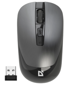 Миша бездротова Defender Wave MM-995, 4D, 800-1600dp Silent Сіра (Grey)