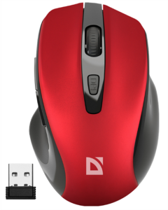 Миша бездротова Defender Prime MB-053, 6D, 800-1600dpi Silent Червона (Red)