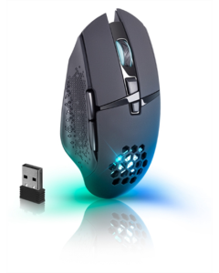 Миша бездротова Defender Glory GM-514, LED, 7D, 400 мАг, 3200dpi Чорна (Black)