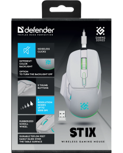 Миша бездротова Defender Stix GM-009 Біла (White)