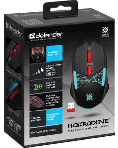 Миша бездротова Defender Horrodine GM-237 Чорна (Black)