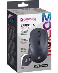 Миша бездротова Defender Effect X MS-095 Чорна (Black)