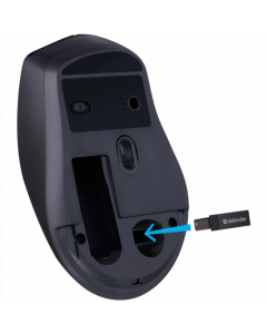 Миша бездротова Defender Effect X MS-095 Чорна (Black)