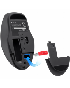 Миша бездротова Defender Feam MM-296 Чорна (Black)