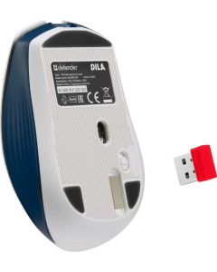 Миша бездротова Defender Dila MM-282,LED,6D,2.4,1800dp Біла (White/Blue)