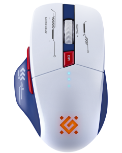 Миша бездротова Defender Tisa GM-126 ,LED,7D,2.4+BT,1600dpi Біла (White Blue)