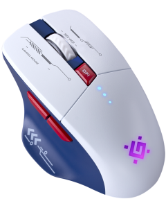 Миша бездротова Defender Tisa GM-126 ,LED,7D,2.4+BT,1600dpi Біла (White Blue)