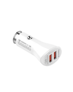 Автомобільний зарядний пристрій ColorWay (2USBх3А, 36W) QC3.0 (CW-CHA011Q-WT) Білий (White)