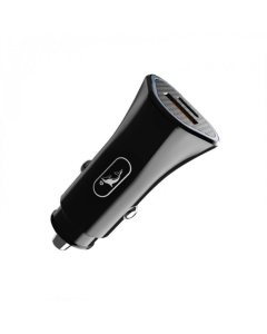 Автомобільний зарядний пристрій SkyDolphin SZ16L PD+QC3.0 (2USB, 3.1A) (AZP-000088) + кабель Lightning Чорний (Black)