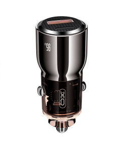 Автомобільний зарядний пристрій XO CC58 (USB, USB-C, 3.25A) 95W Сірий (Dark Grey)