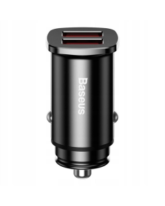 Автомобільний зарядний пристрій Baseus Square Metal (2USB, 5A) 30W (CCALL-DS01) Чорний (Black)