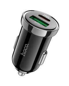 Автомобильное зарядное устройство Hoco Z44 Leading (1USB 3A QC3.0 + PD 1Type-C 20W) (S25727) Черный (Black)