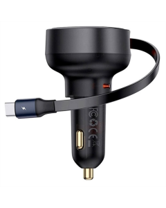 Автомобильное зарядное устройство Baseus Enjoyment Pro 60W (1USB-C) + кабель Type-C (C00057802111-01) Черный (Black)