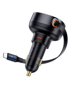 Автомобильное зарядное устройство Baseus Enjoyment Pro 60W (1USB-C) + кабель Type-C (C00057802111-01) Черный (Black)