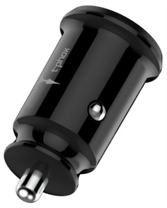 Автомобільний зарядний пристрій T-PHOX Charger Set 2.4A Dual+MicroUSB cable 1.2m Чорний (Black)