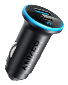 Автомобільний зарядний пристрій Anker PowerDrive 323 30W PD + 22.5W USB-A Чорний (Black)